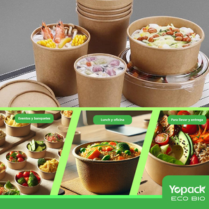 Vaso Kraft biodegradabile de 450 ml, practico para liquidos y sopas, paquete de 500 unidades, Envios desde mexico - Product Image 5