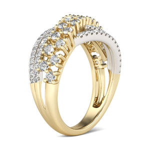 Diamond Eternity Band-Rose Gold Plated Sterling <b>Silver</b> Women's Anniversary <b>Ring</b> - Product Image 3