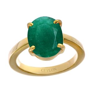 Certified Natural <b>Emerald</b> Panna Gemstone <b>Rings</b> for Engagement Stunningly Beautiful - Product Image 1