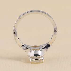 Anillo de Compromiso con Halo de Diamantes Cultivados en Laboratorio, Corte Ovalado de 1.0-3.5 Quilates con Banda Trenzada, Colección de Anillos de Diamantes Elegantes - Product Image 5