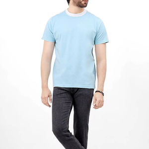 Camiseta personalizable de alta calidad para hombre, camiseta informal de Color a la moda de estilo veraniego Unisex, impresión Digital, diseño en blanco, Logo frontal - Product Image 1