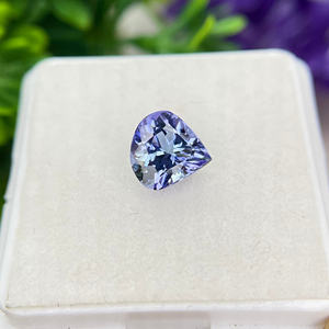 Lupa en forma de corazón de tanzanita de 7mm, piedra preciosa de zoisita azul Natural, corte limpio para hacer joyas, piedras preciosas sueltas - Product Image 1