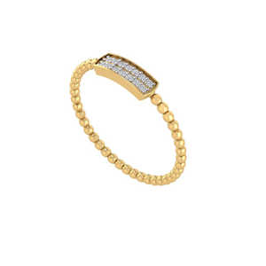 Anillo de Oro Certificado con Diamantes Auténticos, Diseño de Burbujas, Oro Rosa de 18K, Oro Amarillo, Patrón Geométrico, Chapado en Rodio, Joyería Fina, 0.07ct - Product Image 2