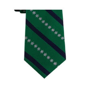 Cravatta da uomo Tommy Hilfiger di alta qualità con motivo a fiocco di neve e righe, verde, taglia normale, casual, alla moda, con stampa personalizzata, idea regalo - Product Image 3