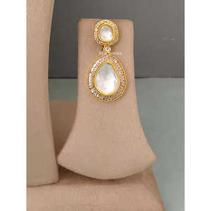 ชุดสร้อยคอเพชรเทียมชุบทองคำขาวสีขาว CZSET221คอลเลกชันเครื่องประดับชั้นดี - Product Image 6