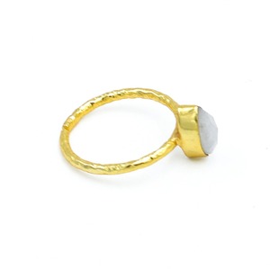 La mayoría de las ventas de joyería fina Rainbow Moonstone Marquise 18K chapado en oro anillo para niñas colección de ropa de fiesta de boda - Product Image 3