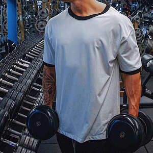 OEM personnalisé solide t-shirt surdimensionné col rond goutte épaule Streetwear lourd coton vintage délavé t-shirt pour hommes - Product Image 6