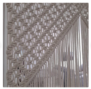 Handmade Macrame Curtain Macrame <b>Door</b> Curtain | Large Wedding Backdrop Wall Hanging Tapestry - Product Image 2