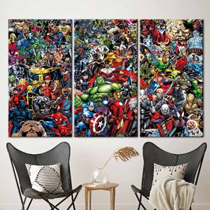Arte impreso en lienzo de Marvel Heroes para decoración de habitaciones infantiles - Arte para habitación de niño, 3P:Gallery Wrapped - Product Image 1