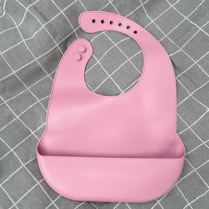 ผ้ากันเปื้อนซิลิโคนกันน้ำแบบปรับได้ผ้ากันเปื้อนสำหรับเด็กทารกผ้ากันเปื้อนแบบนิ่มมีกระเป๋าพิมพ์ลายเป็นมิตรต่อสิ่งแวดล้อม - Product Image 3