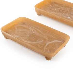 Plateau de Service Vintage en Résine Tourbillon Rouge et Noir, Style Occidental, Logo Personnalisé, Décoration de Fête, Vaisselle, Ustensiles de Cuisine, Usage Quotidien - Product Image 5