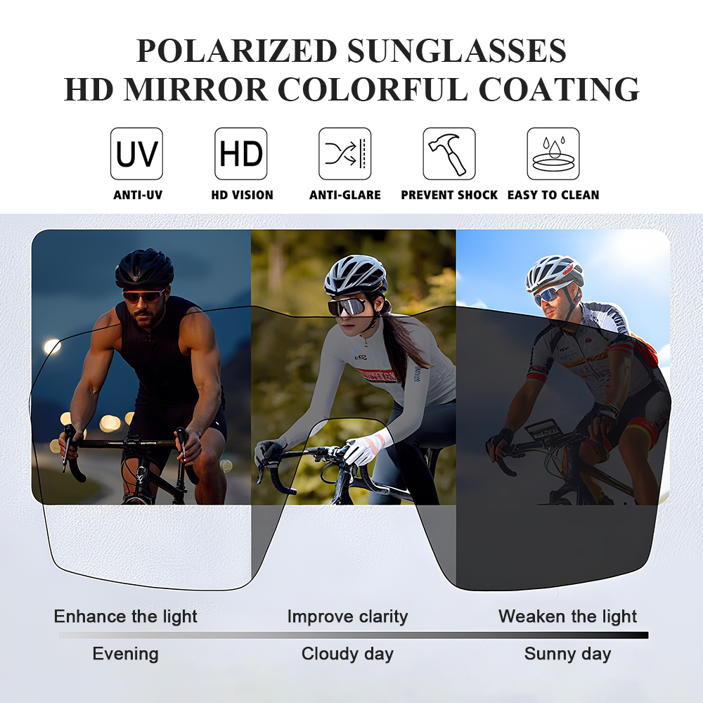 HONPNK Wholesale Hot Spot Fashion Photochromic Sports Goggles Mountain Bike Riding Sunglasses