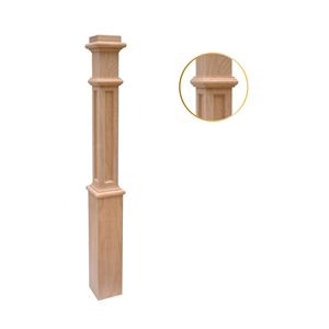 Boîte en bois de peuplier personnalisable écologique Newel Posts 4191FP Escaliers en bois massif Approvisionnement direct d'usine de EFS Viet Nam - Product Image 1