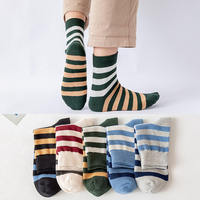 Nouvelles chaussettes de cheville en coton respirant à rayures de dessin animé pour hommes, avec logo personnalisé, colorées, écologiques, séchage rapide, impression numérique