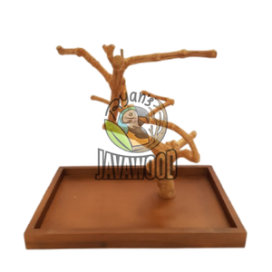 Material Soporte de madera maciza Árbol de mascotas sostenible Mesa de pájaros y parque infantil de madera para loros Tamaño L Toda la temporada a buen precio - Product Image 6