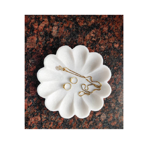 Plateaux en marbre pour la maison pour exposer les desserts Bijoux Colliers Stockage dans le salon ou la conception de fleurs - Product Image 1