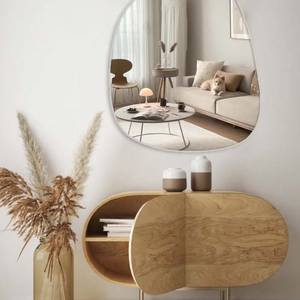 Espejo ancho irregular, diseño interior asimétrico, espejo de lujo para decoración del hogar, decoración de pared de espejo - Product Image 4