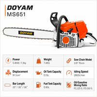 Tronçonneuse à essence de qualité industrielle MS651, 2 temps, 5400W, 91cc, pour la foresterie, la ferme, le jardin, la coupe du bois dans les vergers