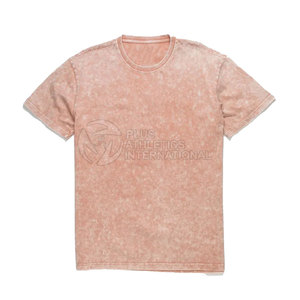 เสื้อยืดลายกรดซักเสื้อยืดซักได้แขนสั้นแนววินเทจแบบผ่อนคลายตัวหนัก - Product Image 1