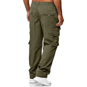 Nouveau pantalon Cargo personnalisé multi-poches grande taille pantalons et pantalons pour hommes pantalon Cargo décontracté à taille élastique de couleur unie pour hommes - Product Image 2