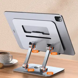 Swivel Tablet Stand Aluminum Portable 360 Rotating Tablet IPad Stand Holder For Desk Business Kitchen Desktop