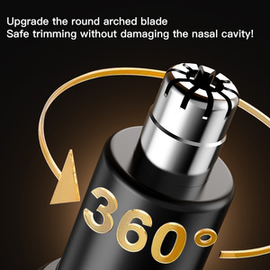 Tagliacapelli nasali di precisione 360 °   Tagliacapelli elettrico sicuro ed efficiente, alimentato a batteria, per <span class=keywords><strong>naso</strong></span>, orecchie, sopracciglia - Product Image 3