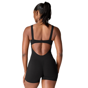 Womens Sleeveless Fitness Bodysuit One Piece <b>Short</b> Romper Stretch Compression <b>Jumpsuit</b> Gym Yoga Workout Activewear - Product Image 4