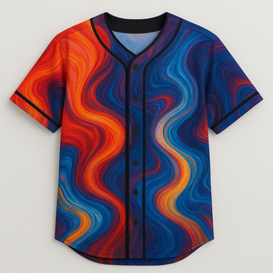 Camiseta de béisbol con bordado personalizado, ropa deportiva de sublimación completa para hombre, camiseta lisa en blanco con diseño de retazos y logotipo frontal de estilo sólido - Product Image 6