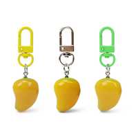 Mignon Porte-clés Pendentif Fruit 3D en Forme de Mangue, Breloque de Sac Portable, Cadeau Nouveauté en Gros