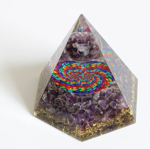 Pirámide de orgonita a granel de gran oferta de la mejor calidad, pirámide de orgonita de piedra de amatista Natural, regalo de orgonita de esfera de cristal de Chakra - Product Image 4