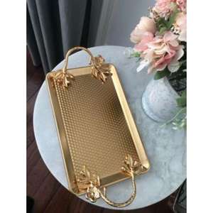 Plateau de service décoratif en laiton, idéal pour les rituels de puja, les cadeaux traditionnels, les occasions de pendaison de crémaillère et la décoration intérieure. - Product Image 2