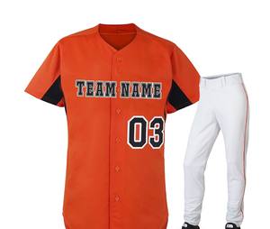 โรงงานผลิตชุดกีฬาเบสบอลสำหรับผู้ชาย ขายตรงจากโรงงานผู้ผลิต (OEM) / ชุดเบสบอลคุณภาพดีที่สุด ผลิตจากผ้าโพลีเอสเตอร์ - Product Image 3