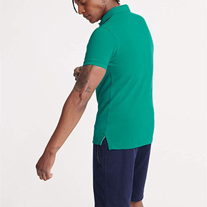 Hot Men's Custom for Polo T-Shirts New Design Solid Pattern with Turn Down Collar Knitted <b>Fabric</b> - Product Image 5