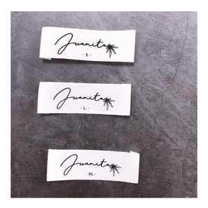 Étiquette tissée en gros taille faible minimum étiquette de vêtement étiquette tissée étiquette étiquettes tissées personnalisées logo personnalisé étiquette tissée étiquette de cou - Product Image 2