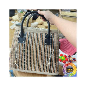 Elegante bolso de playa de paja de algas marinas con bolsillo interior, bolso hecho a mano para viajes de verano y comodidad diaria - Product Image 2