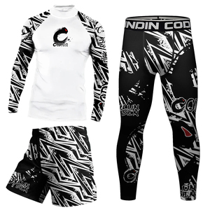 Ensemble Rash Guard Jiu Jitsu BJJ Grappling Personnalisé avec Logo, Sublimation Totale, Protection Anti-UV UPF50, Respirant et Séchage Rapide – Fabricant - Product Image 1