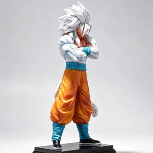 Figura de Anime GK de <span class=keywords><strong>Goku</strong></span> Super <span class=keywords><strong>Saiyan</strong></span> <span class=keywords><strong>5</strong></span> con Brazos Cruzados, Juguete de Moda, Estatua, Mercancía, Decoración de Mesa, Regalo de Cumpleaños - Product Image 4