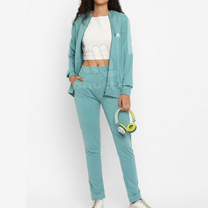 Ensemble de survêtement pour femme, couleur unique, simple, uni, respirant, grande taille, mode, coton/polyester, personnalisé, séchage rapide, automne - Product Image 3