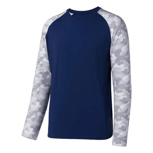 เสื้อแขนยาวผู้ชาย แห้งเร็ว ระบายอากาศดี ป้องกันแสงแดด UPF 50+ ลายพราง แขนเสื้อแบบแร็กแลน สำหรับเล่นกีฬาและฝึกซ้อม ขายส่ง - Product Image 1