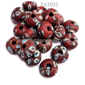 Juego de cuentas venecianas hechas a mano Vintage, surtido de formas redondas/ovaladas, cuentas de cristal de Murano únicas, tamaño personalizado, imagen - Product Image 4