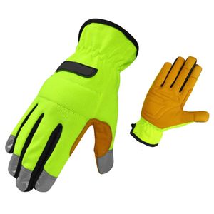 Gants de travail en cuir TPR résistants aux chocs pour hommes et femmes, gants de sécurité résistants aux chocs pour la conduite, la construction et les travaux en chantier - Product Image 3