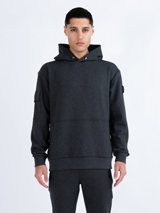 EcoSmart Fleece Sudadera con capucha de gran tamaño para hombre Sudadera con capucha de algodón de manga larga con logotipo personalizado bordado de invierno - Product Image 3