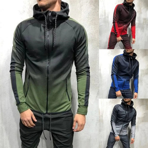 Sweat à capuche thermique zippé 100% coton pour homme Logo personnalisé Survêtement amincissant Techniques de jogging d'hiver brodées en polaire gaufrée - Product Image 4