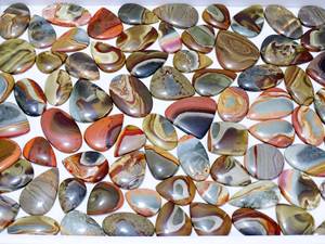 Belle pierre précieuse en vrac de jaspe polychrome naturel en gros mélange de forme et de taille Cabochon pierre précieuse en vrac pour la fabrication de bijoux - Product Image 4