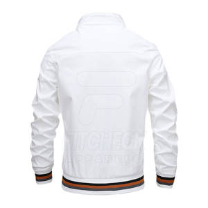 En stock blouson bombardier décontracté d'hiver à col montant pour hommes avec logo à l'avant fabriqué au Pakistan en nylon de haute qualité à bas prix - Product Image 2