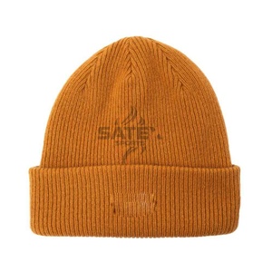 Bonnet d'hiver côtelé personnalisé en tricot, vente en gros, bonnet chaud en mélange de laine, casquette unisexe, couvre-chef d'hiver OEM ODM - Product Image 4