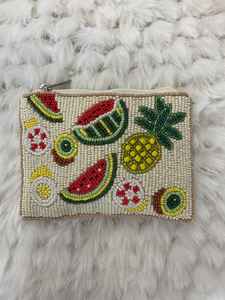 Monedero hecho a mano con cuentas y diseño de frutas Bolso de mano con abalorios hecho a mano - Product Image 5