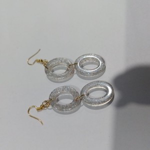 Handmade Resin Silver Gold Wooden Folk Art Oval Drop <b>Earrings</b>-2022 New Cute Candy Colorful Handicraft for Wedding <b>Holiday</b> Gifts - Product Image 1