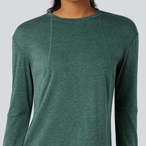 Camiseta Deportiva de Manga Larga para Mujer, Secado Rápido, Transpirable, para Yoga, Adelgazante, Fitness, 100% Poliéster, Ecológica, en Talla Grande - Product Image 4