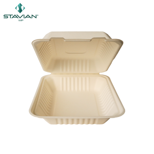 Sustainable 100% PFAS-Free 6x6 pulgadas Clamshell para panaderías y restaurantes Vajilla desechable y vajilla de Vietnam - Product Image 4
